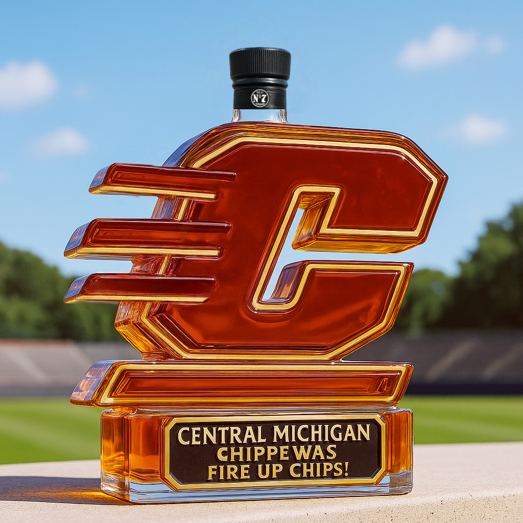 Central Michigan University Chippewas Limited Edition Whiskey Bottle