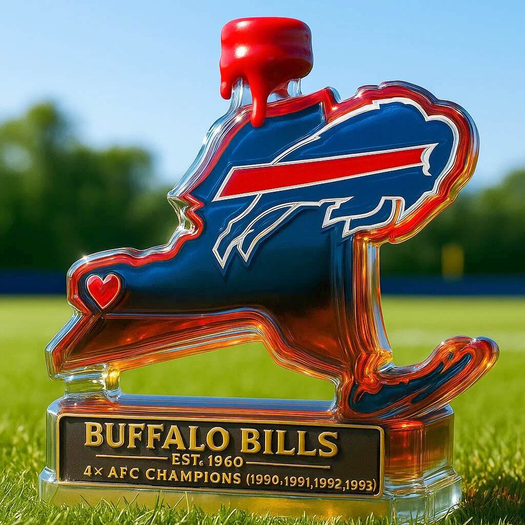 The home state of the Buffalo Bills Whisky Bottle