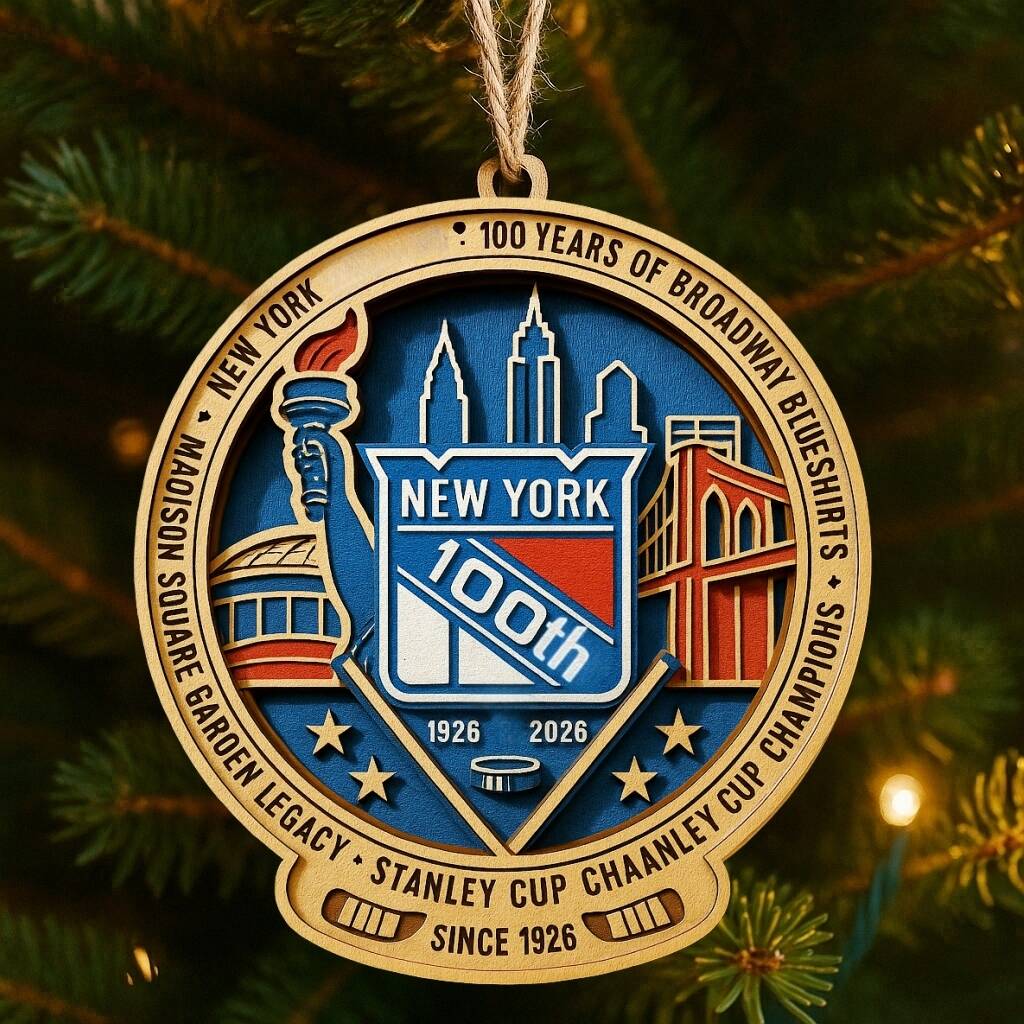 Rangers 100th Anniversary Christmas Ornament