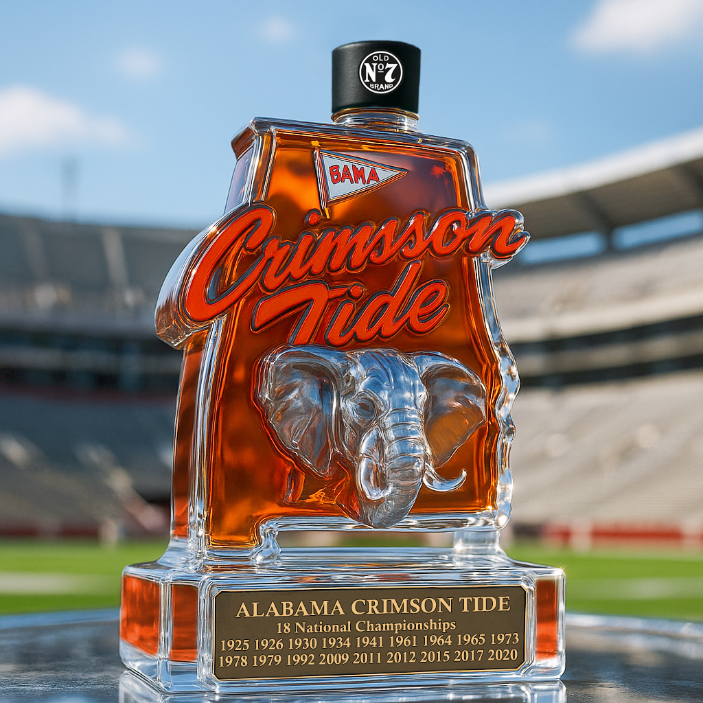 University of Alabama Crimson Tide Glory Whiskey Bottle