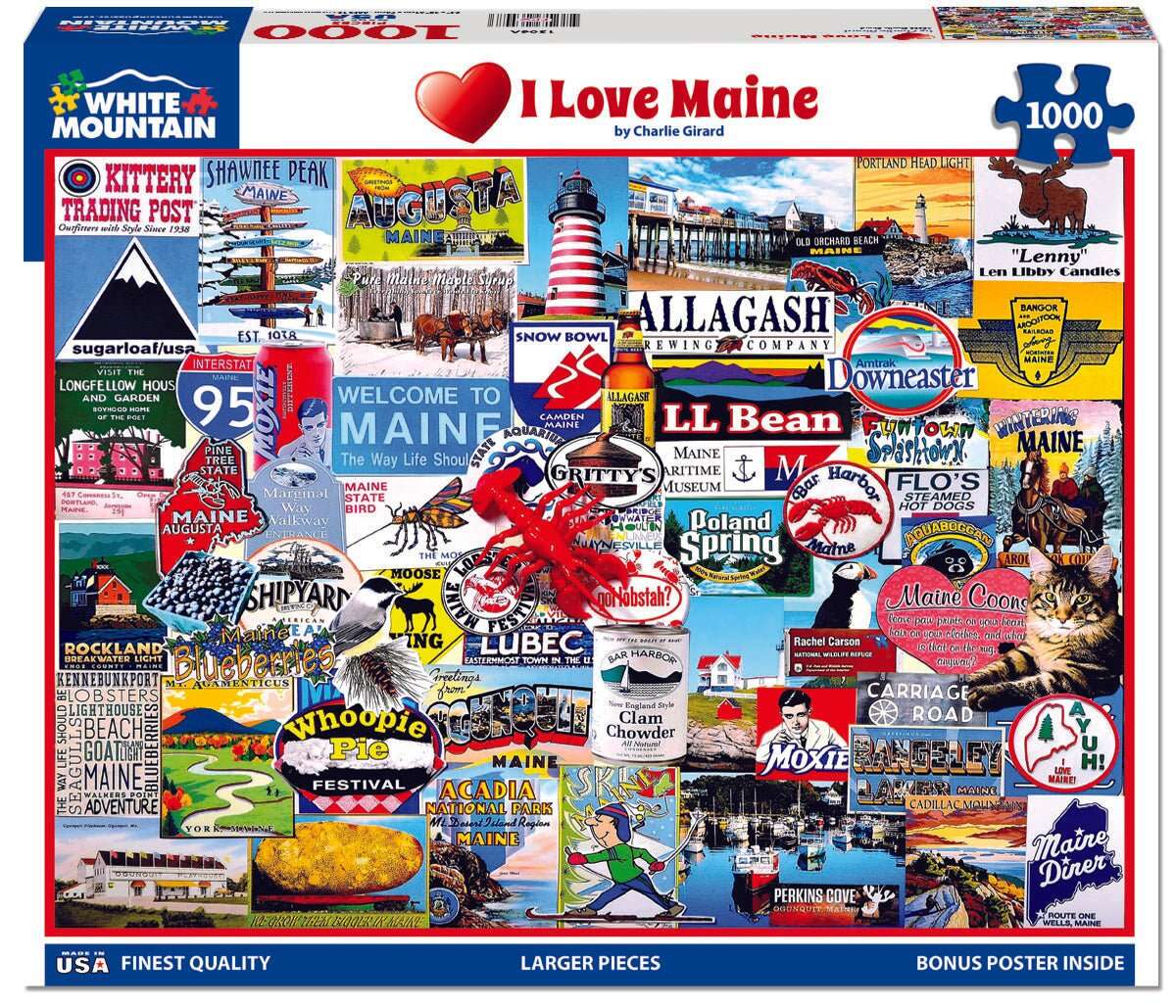 I Love Maine (1306pz) - 1000 Piece Jigsaw Puzzle