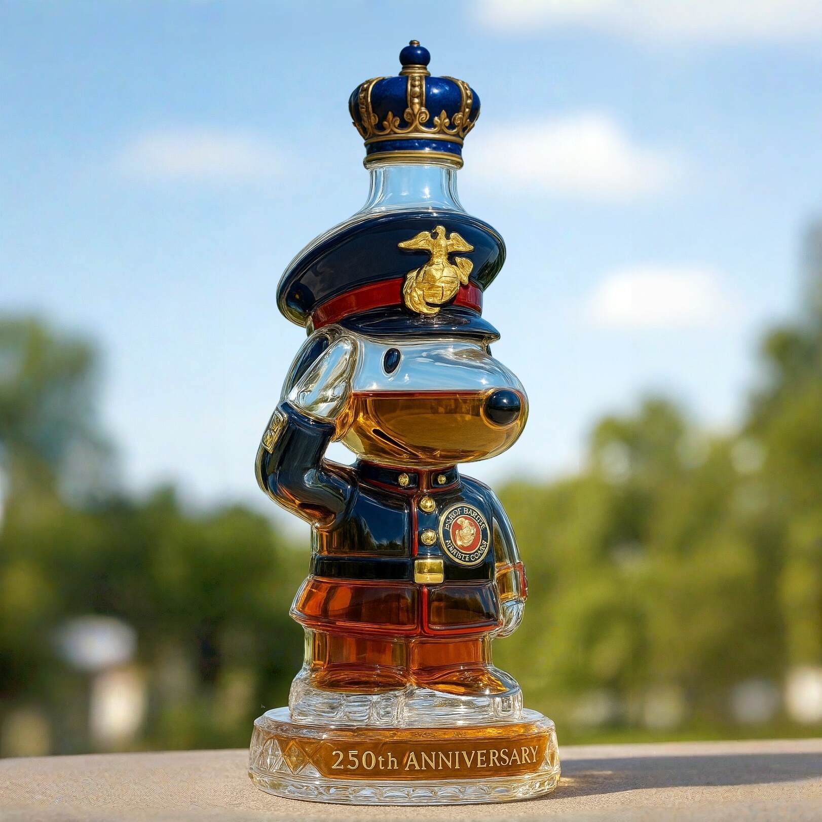 SNP USMC 250th Anniversary Whiskey Bottle