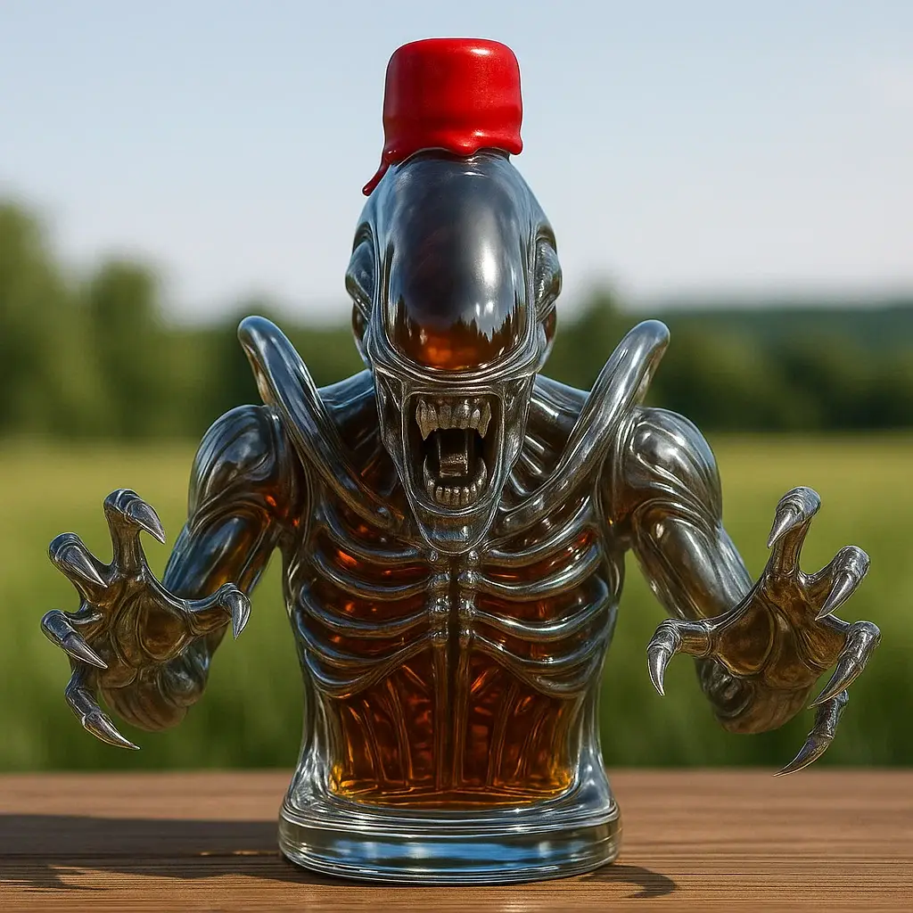 Xenomorph whiskey bottle