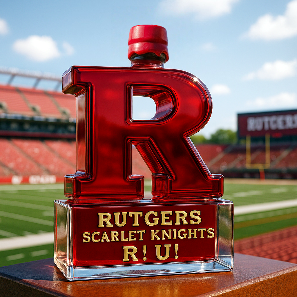 Rutgers Scarlet Knights Limited-Edition Whiskey Bottle
