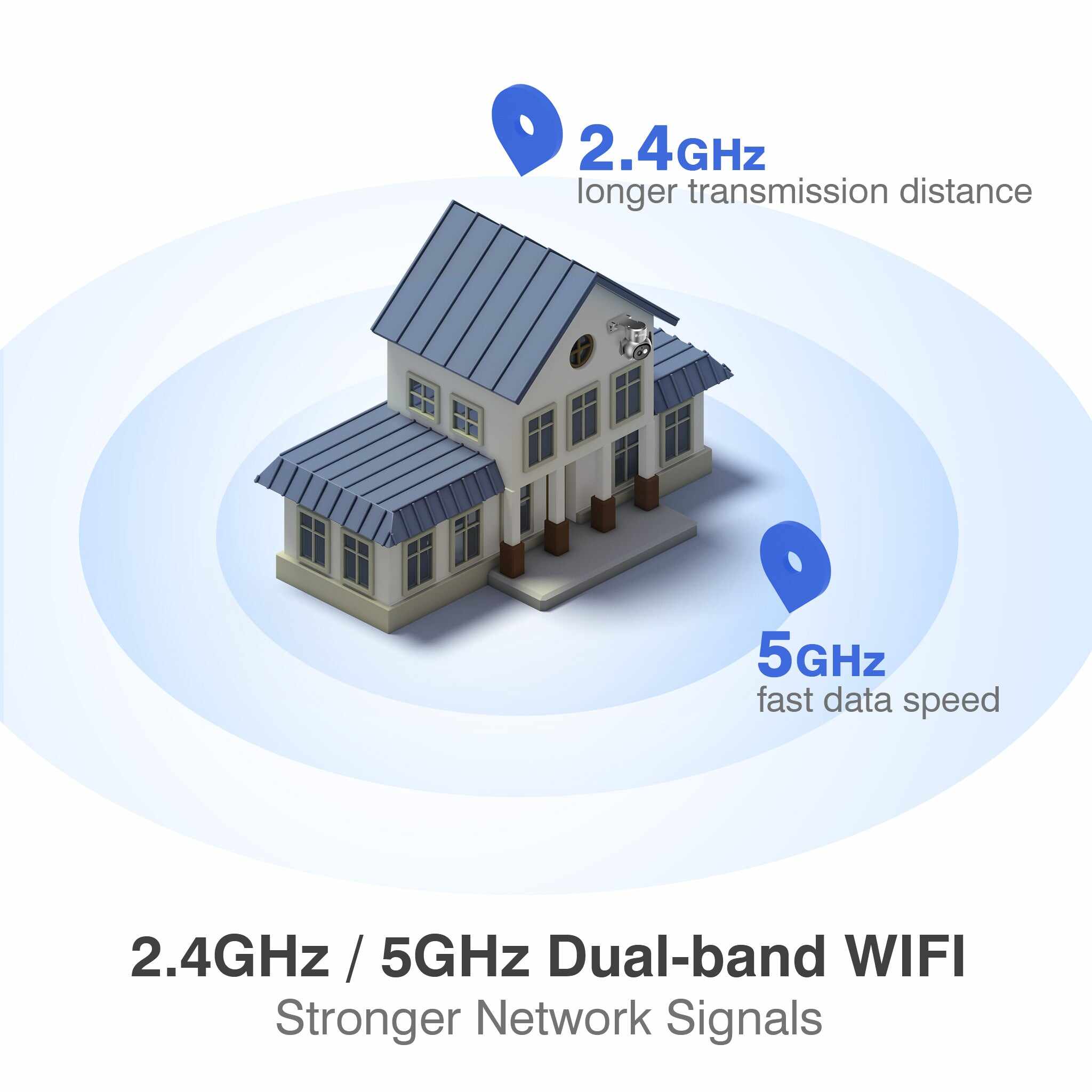 4K 8MP Outdoor WiFi Surveillance Camera with Spotlight, 2.4/5Ghz WiFi PTZ Camera Human/Animal/Vehicle Detection