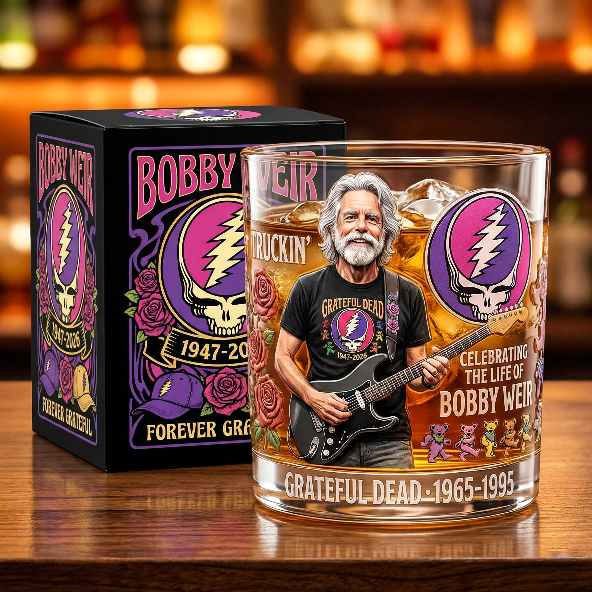 Bobby Weir Forever Grateful Commemorative Whiskey Glass