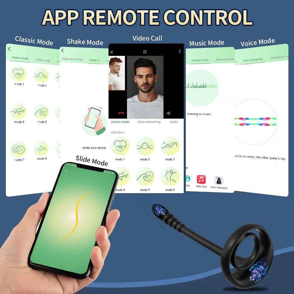 PASSION PULSE App Wireless, 10 Modes - Male Prostate Vibrator