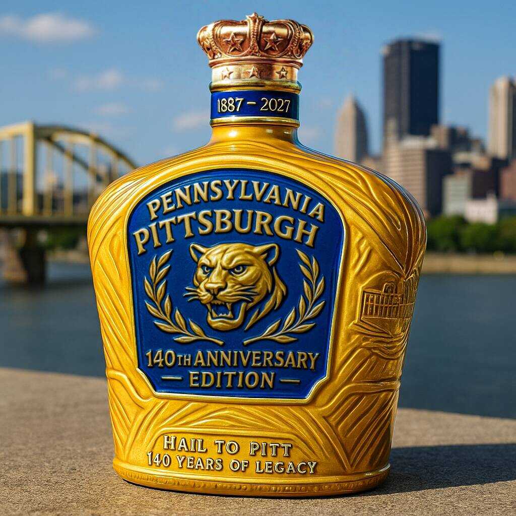 University of Pittsburgh 140th Anniversary Edition Whiskey Bottle
