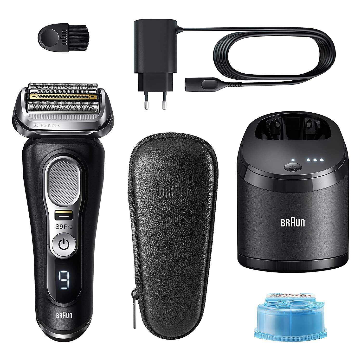 Braun Electric Razor,Waterproof Foil Shaver for Men,Series 9 Pro 9460cc,Wet & Dry Shave,With ProLift Beard Trimmer for Grooming,5-in-1 Cleaning & Charging SmartCare Center Included,Atelier Black