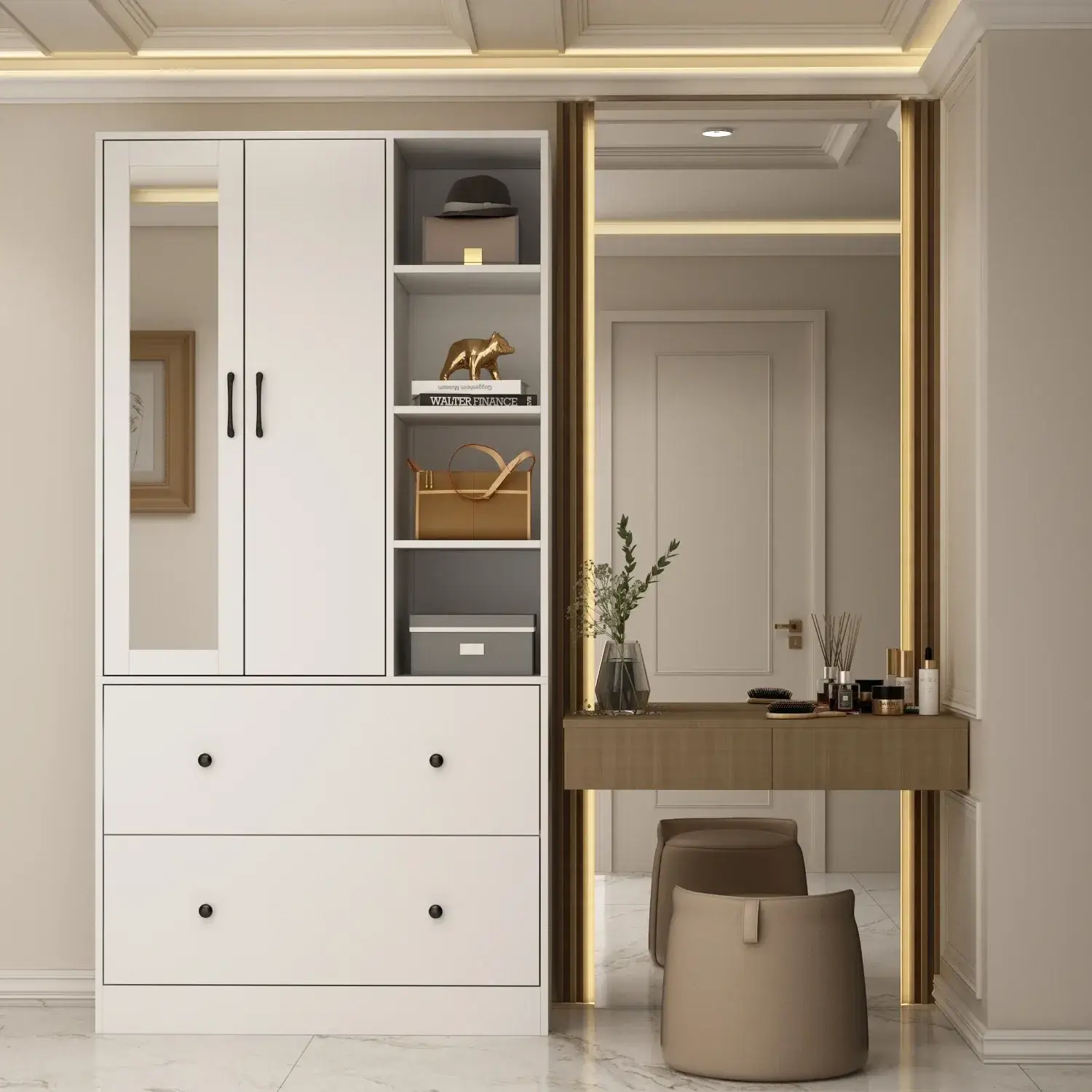 B3 + Manufactured Wood Armoire