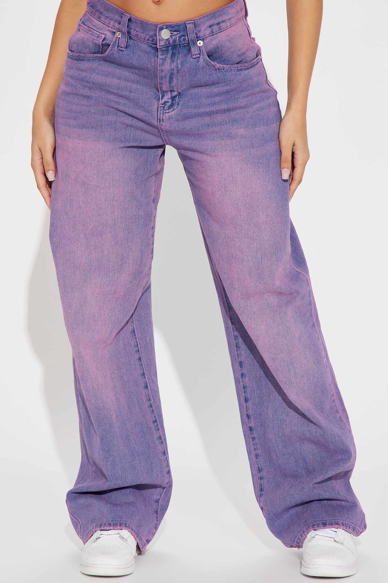 Alix Tinted Baggy Jeans - Purple