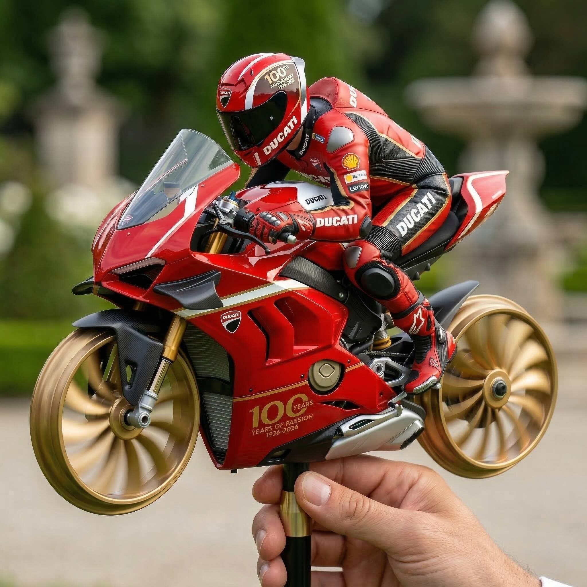 Ducati 100th Anniversary Kinetic Garden Spinner (1926-2026)