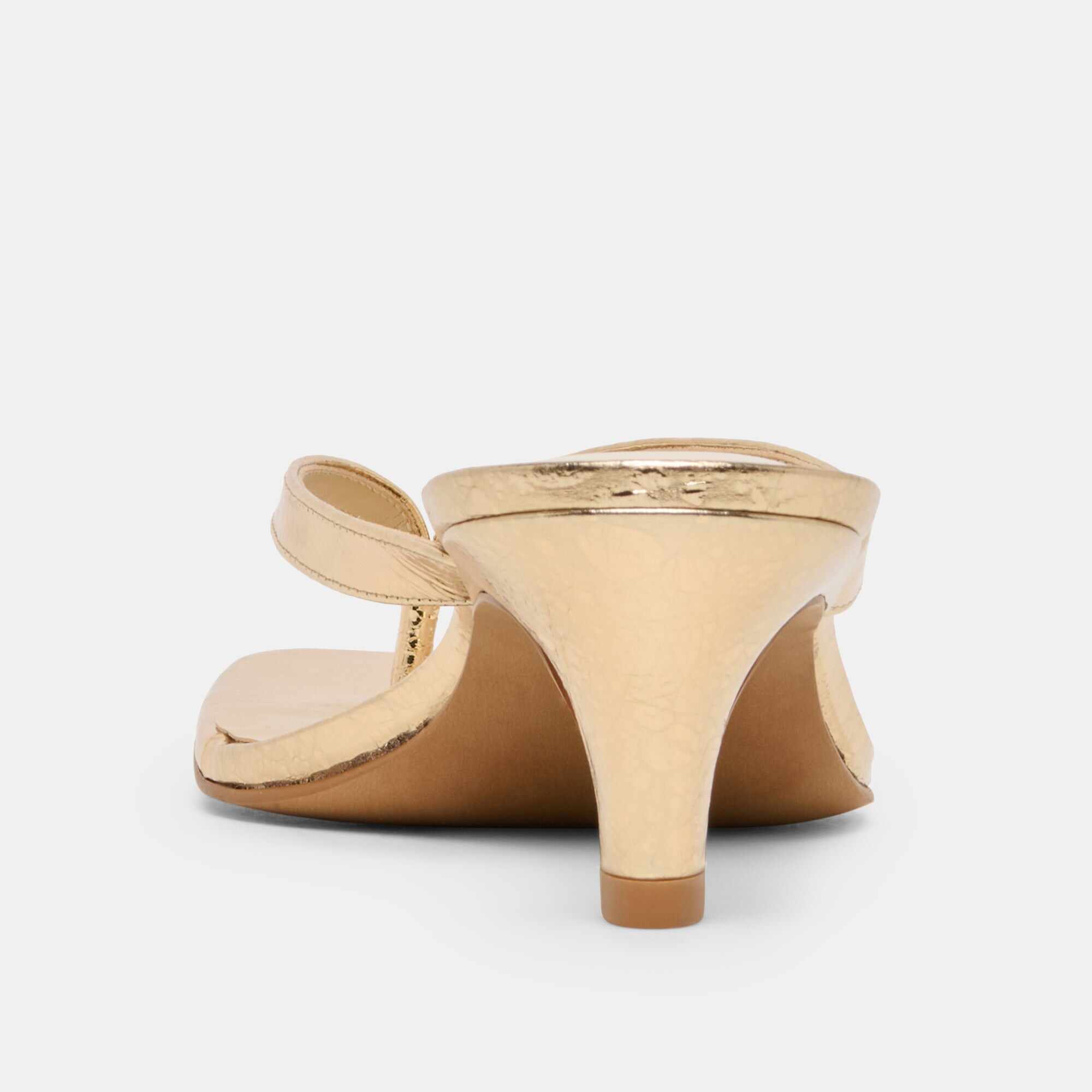 RAMIA HEELS GOLD DISTRESSED LEATHER