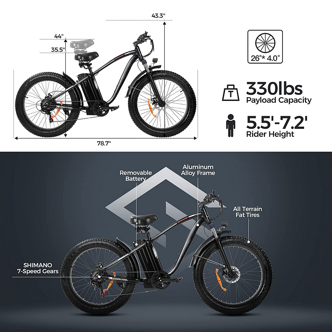 🔥Clearance Sale🔥✨ electric bike with 48V / 15Ah lithium battery✨