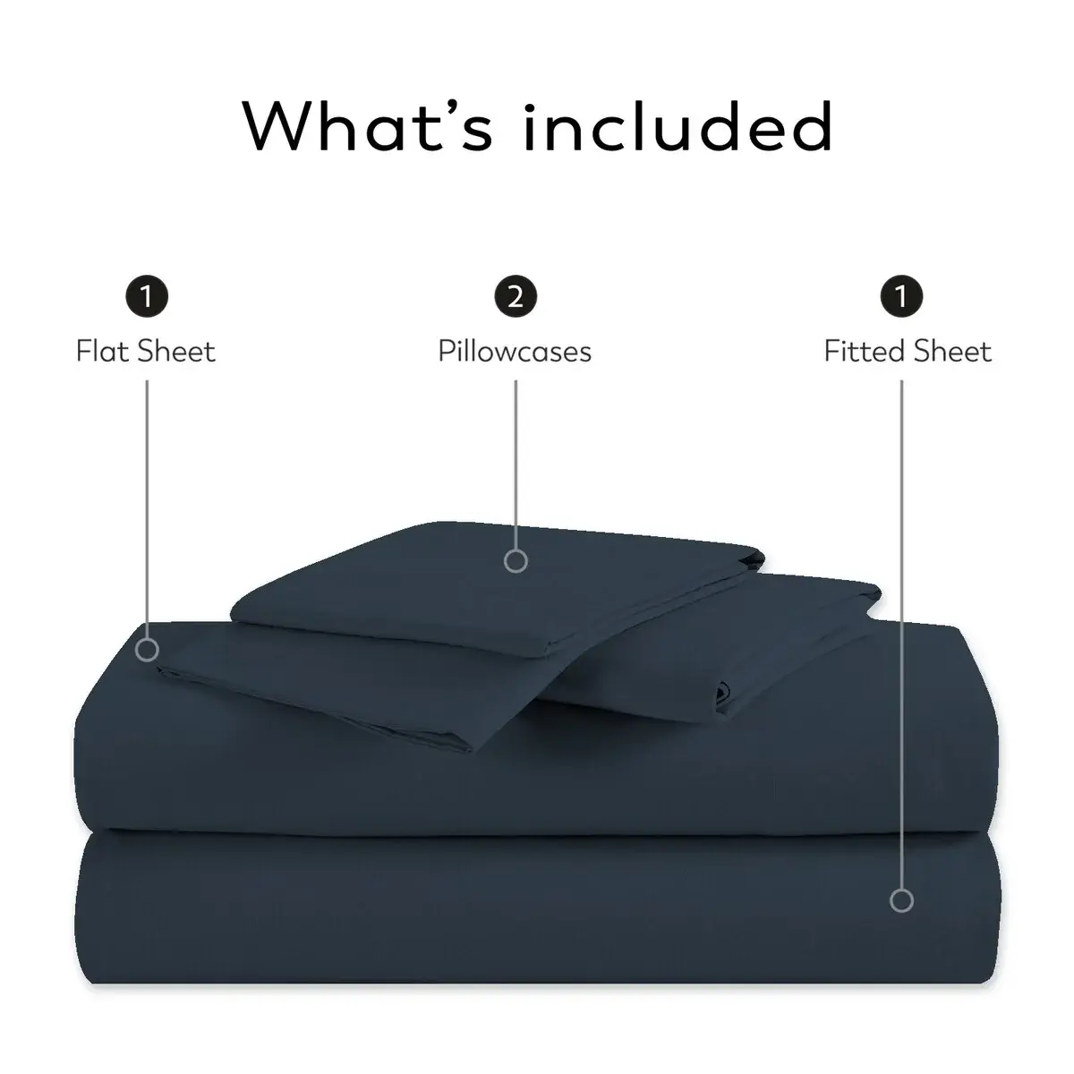 Color Sense 1200TC Premium Cotton-Blend Wrinkle-Resistant Sheet Set