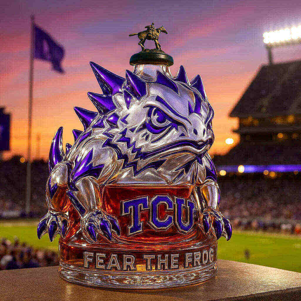 TCU Horned Frogs Limited Edition Whiskey Bottle