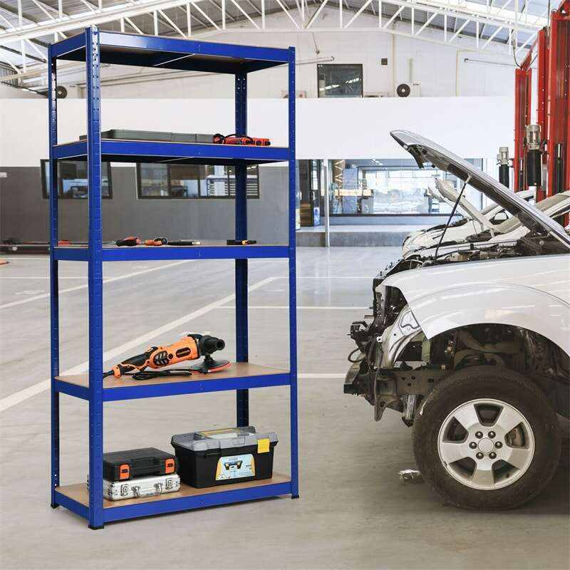 72 Inch 5-Shelf Steel Garage Storage Rack Display Stand with Adjustable Shelves