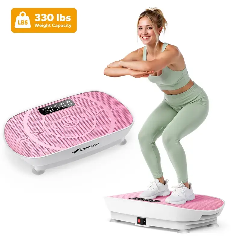 Slim Vibration Plate Exercise Machine with Lymphatic Drainage Feature Compact Design Fitness Home Gym Equipment Whole Body Workout Vibrations
