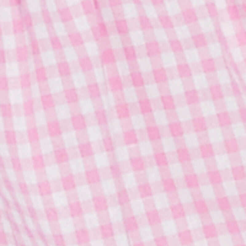 Gingham Lace Trim Tiered Mini Skirt