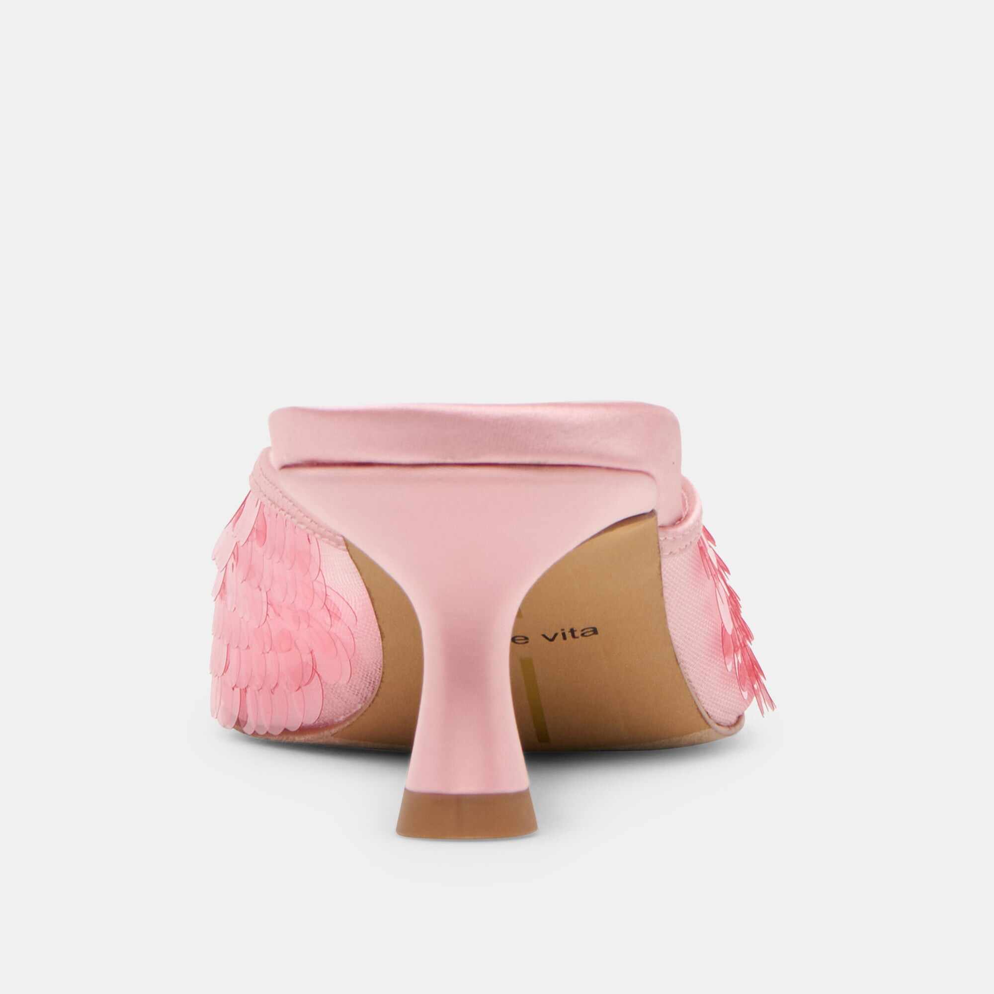 CLEO SEQUIN HEELS LIGHT PINK SEQUIN