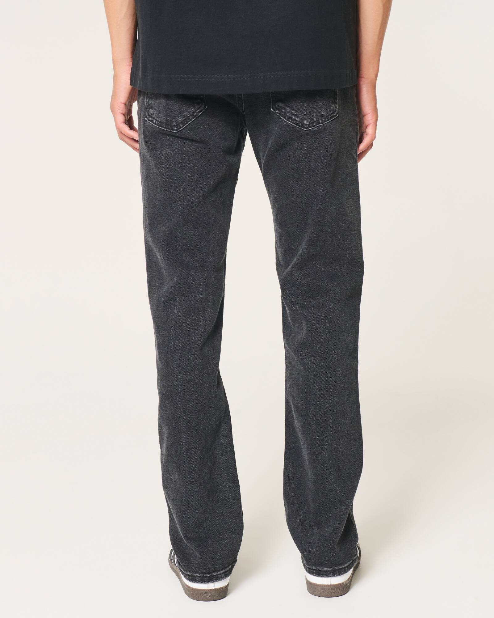 Black No Fade Slim Straight Jeans