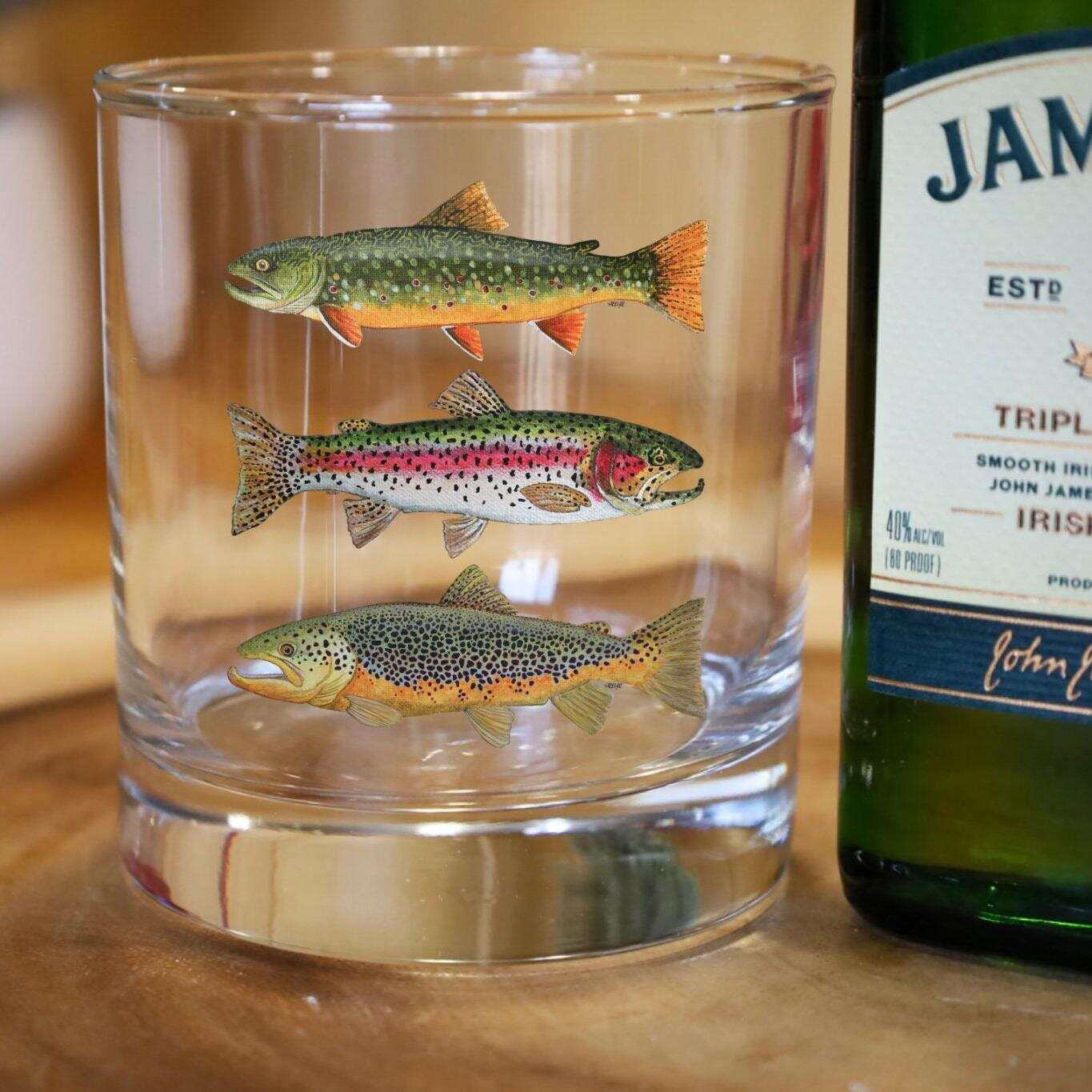 Trout Whiskey Glass