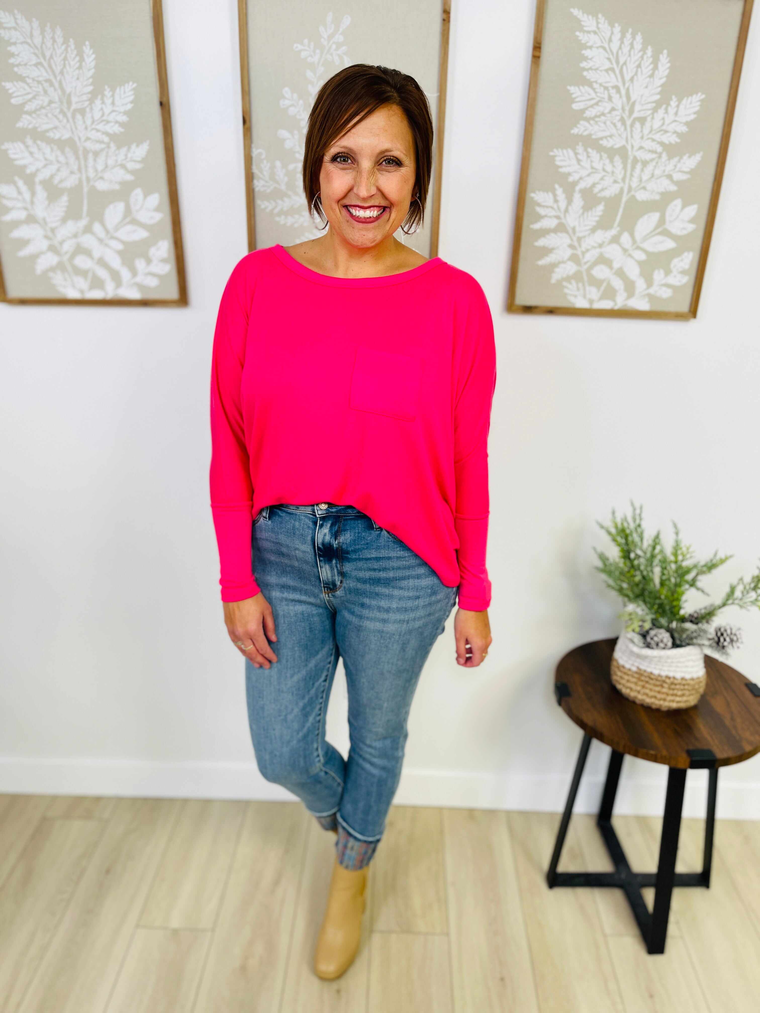 Plus/Reg Not My First Rodeo Print Cuff Jean