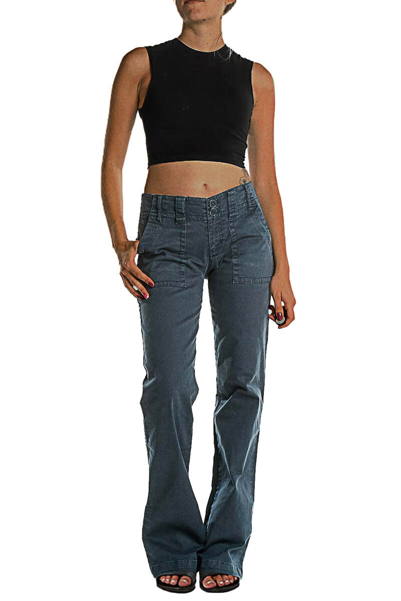 🔥Double Button Mid Waist Straight Leg Pants
