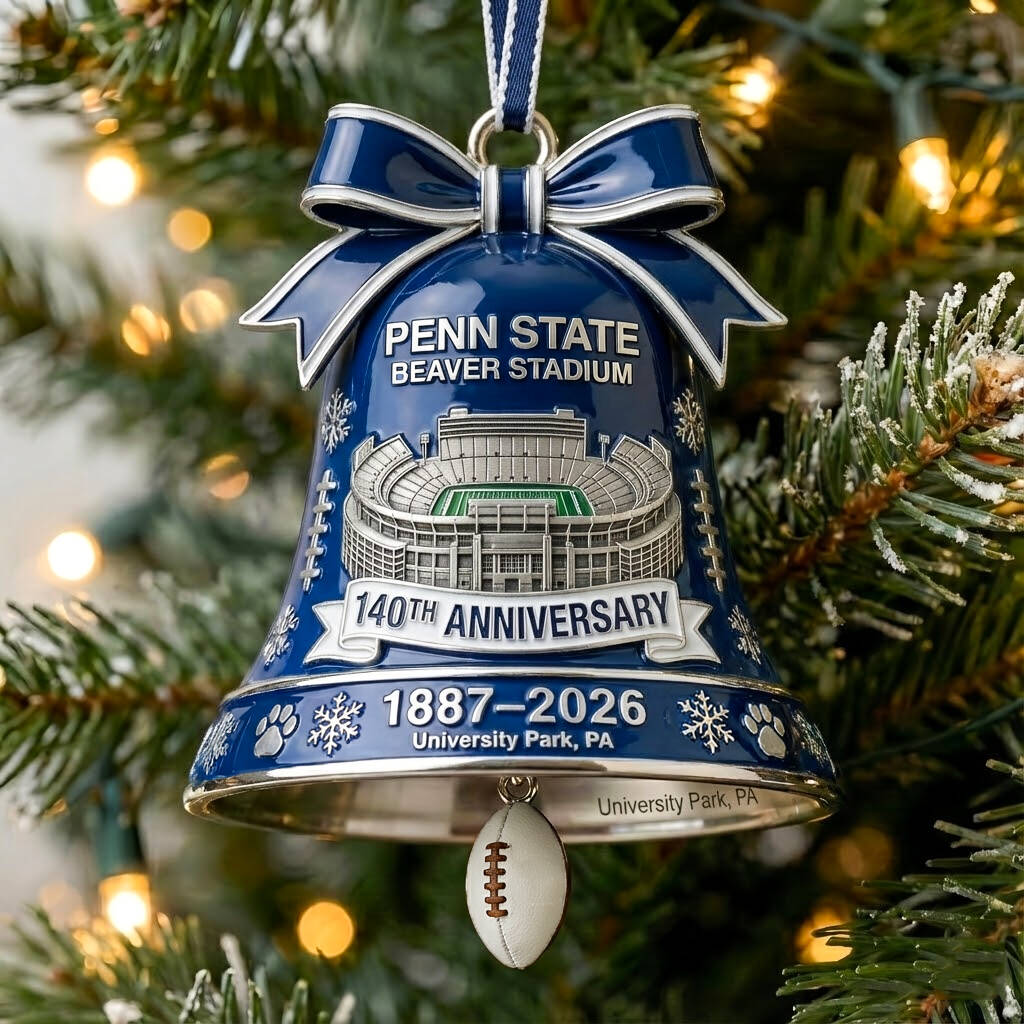 Penn State Beaver Stadium 140th Anniversary Bell Ornament