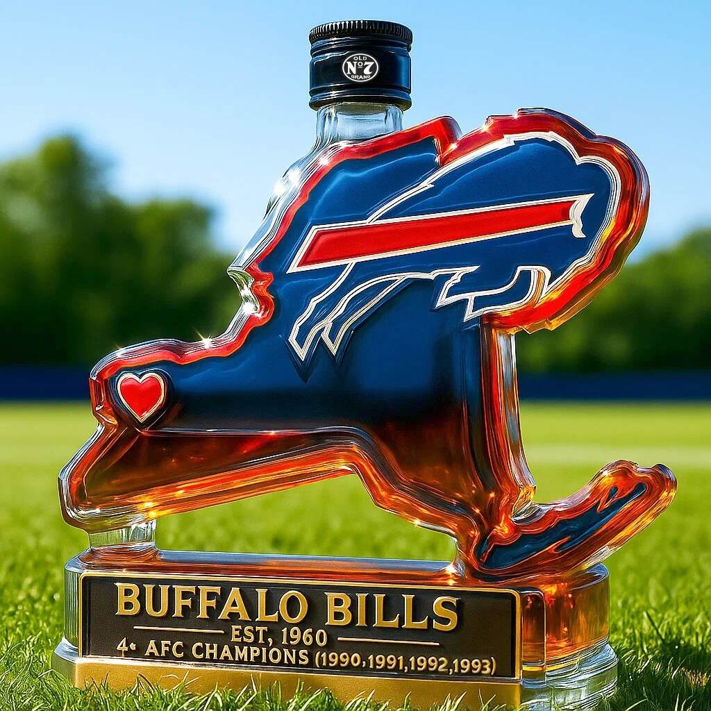 The home state of the Buffalo Bills Whisky Bottle