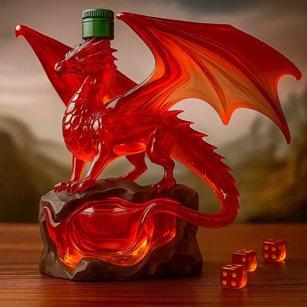 DND Red Dragon Whiskey Bottle