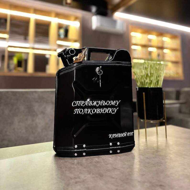 10 L Custom Jerry Can Mini Bar For a Gift, Chess Set Present For The Travel, Custom Fuel Bar, Personalized Mini Bar, Birthday Gift For Him