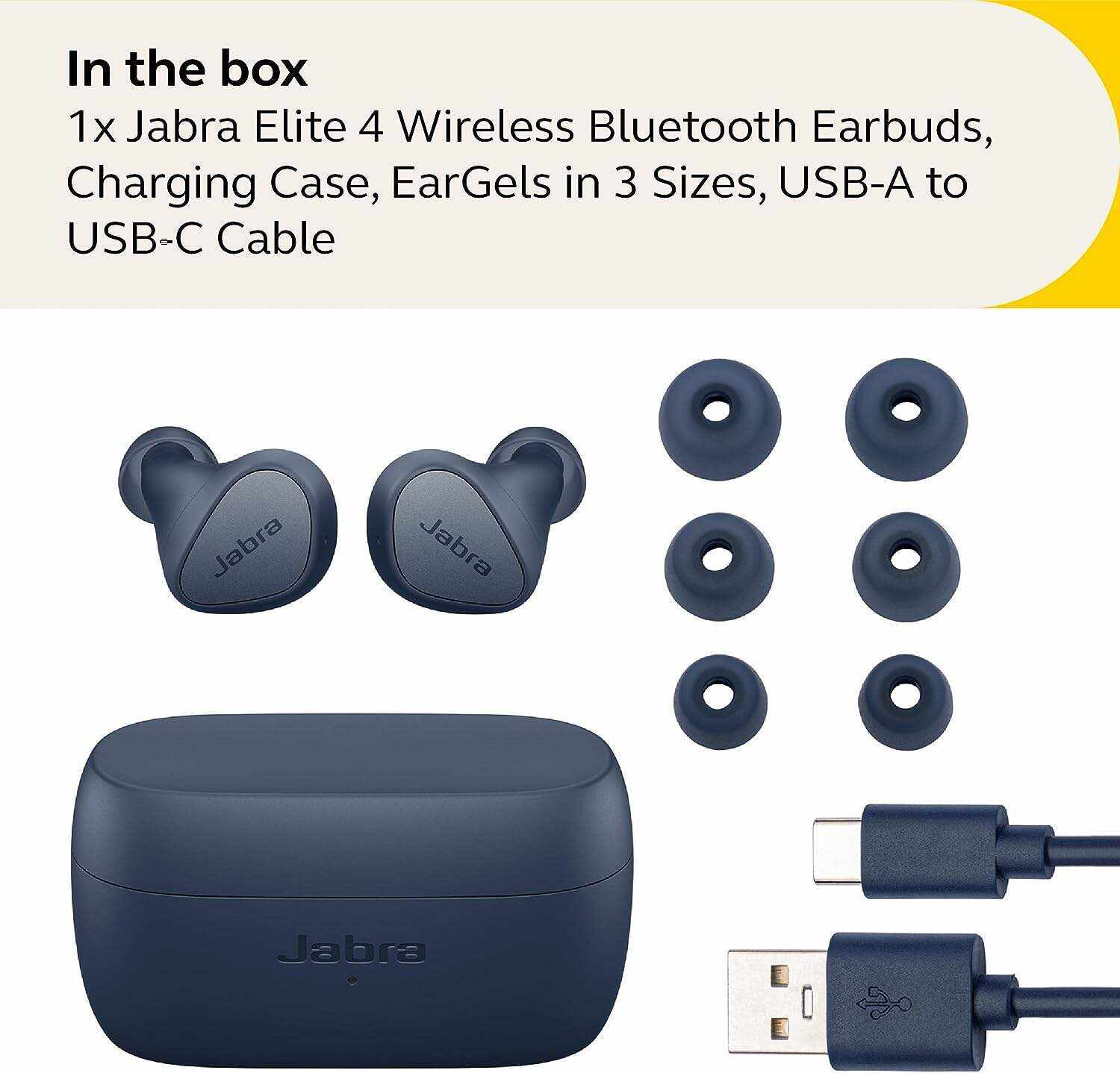 Jabra Elite 10 True Wireless Earbuds – Advanced Active Noise Cancelling Earbuds with Next-Level Dolby Atmos Surround Sound –All-Day Comfort, Multipoint Bluetooth, Wireless Charging – Cream