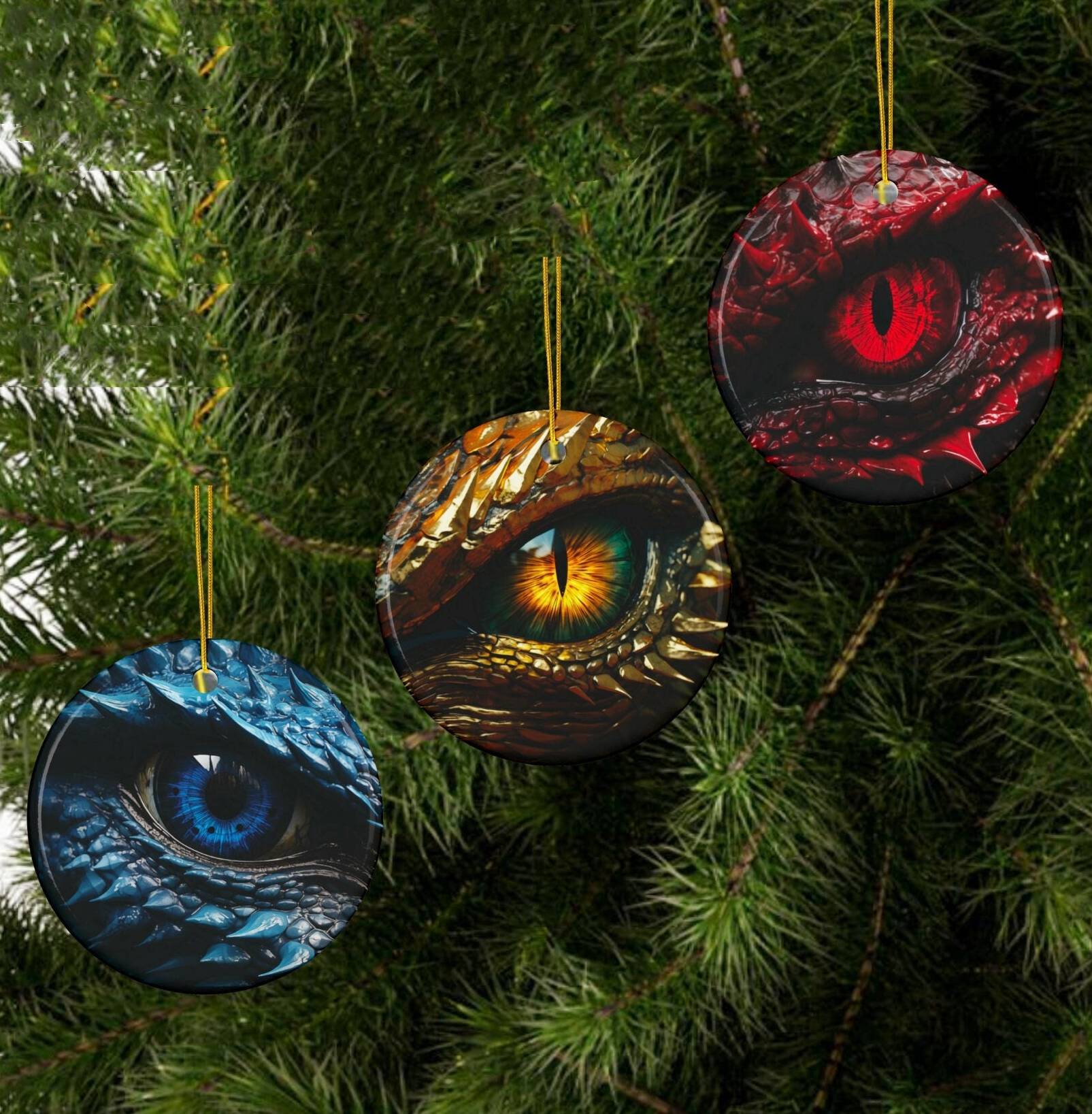 Dragon's Gaze Christmas Ornament
