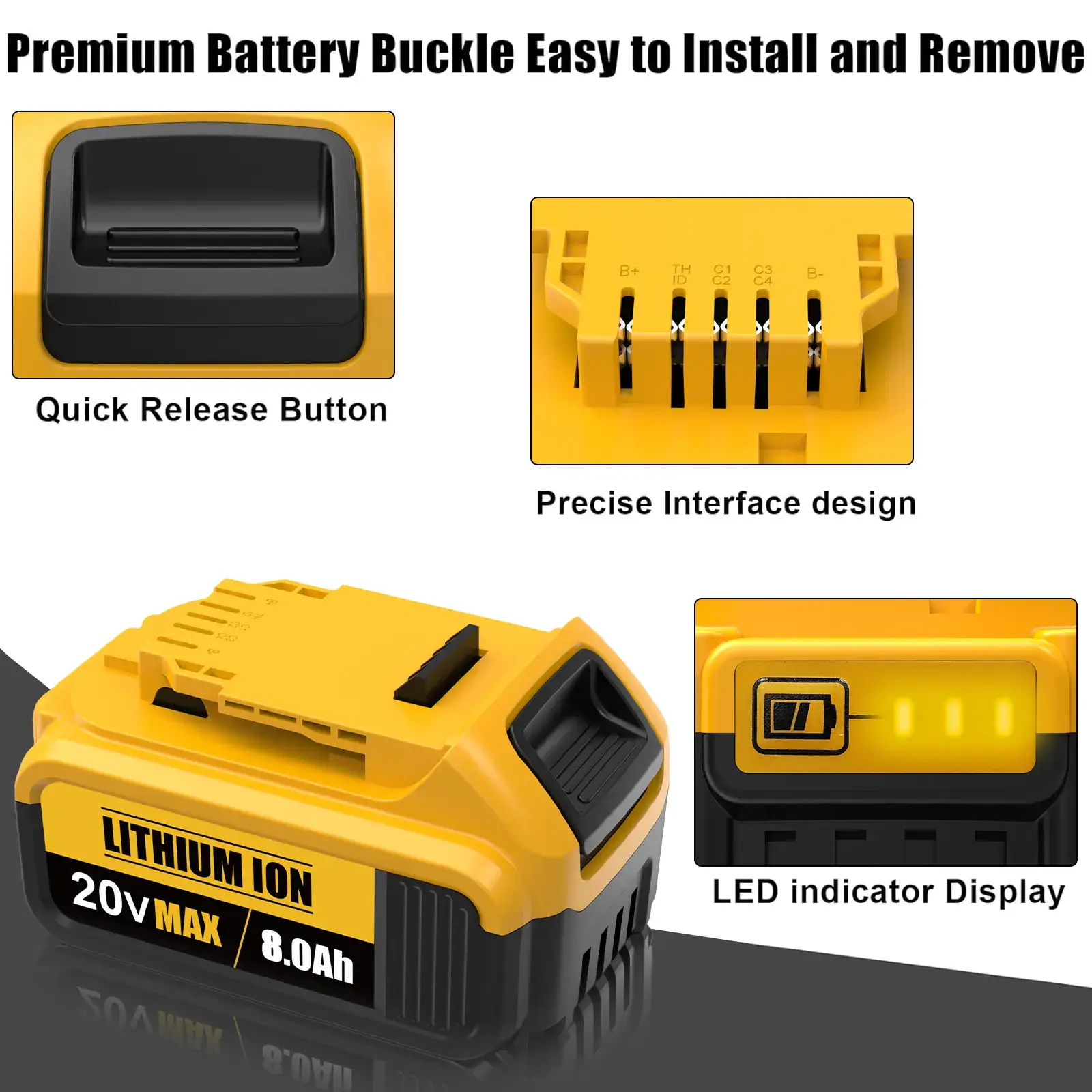 8.0Ah Lithium Battery for 20V