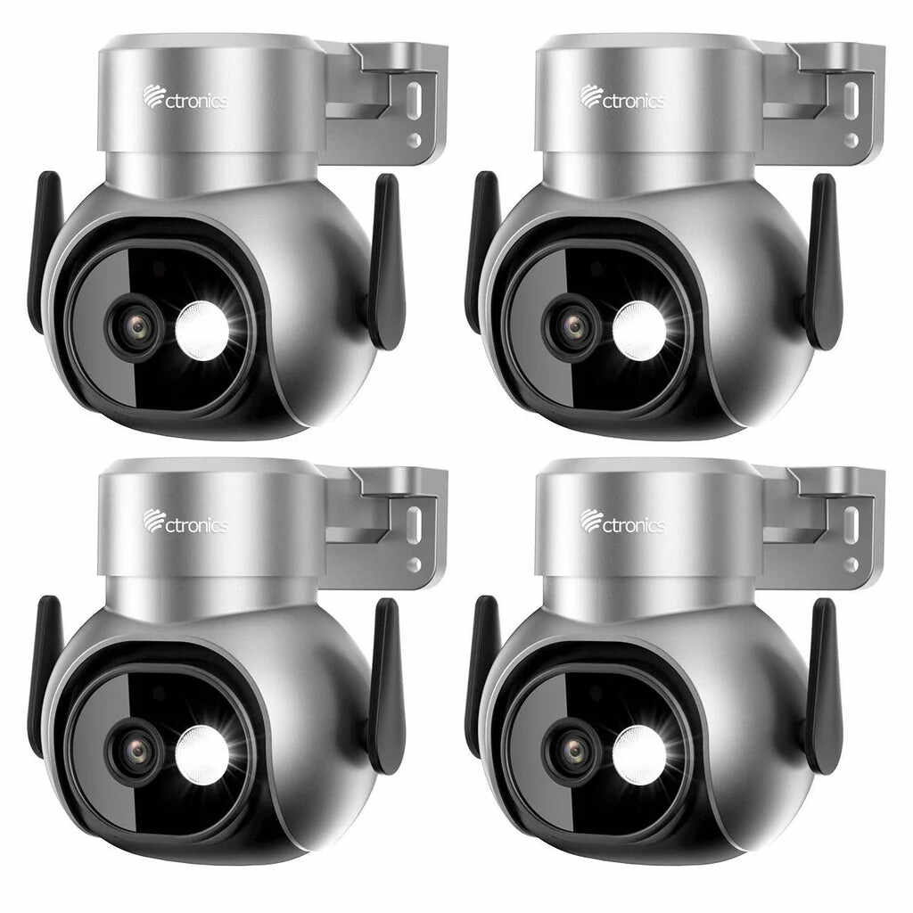 4K 8MP Outdoor WiFi Surveillance Camera with Spotlight, 2.4/5Ghz WiFi PTZ Camera Human/Animal/Vehicle Detection