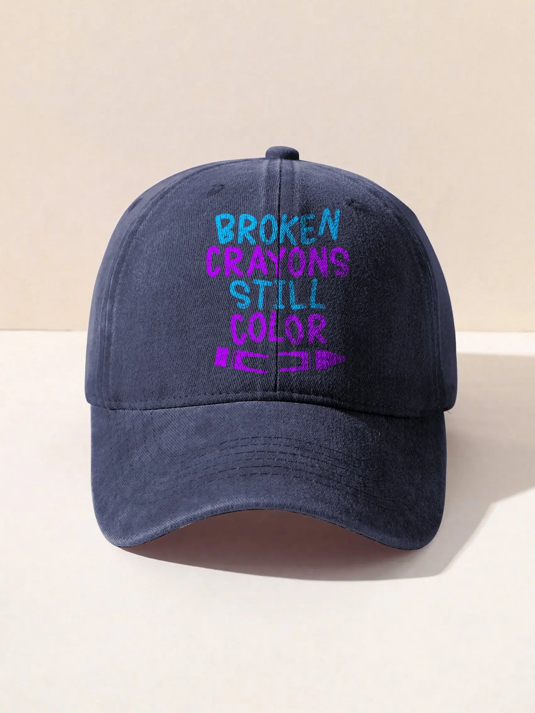 Broken Crayons Still Color Mental Health Awareness Encourage Print Casual Hats