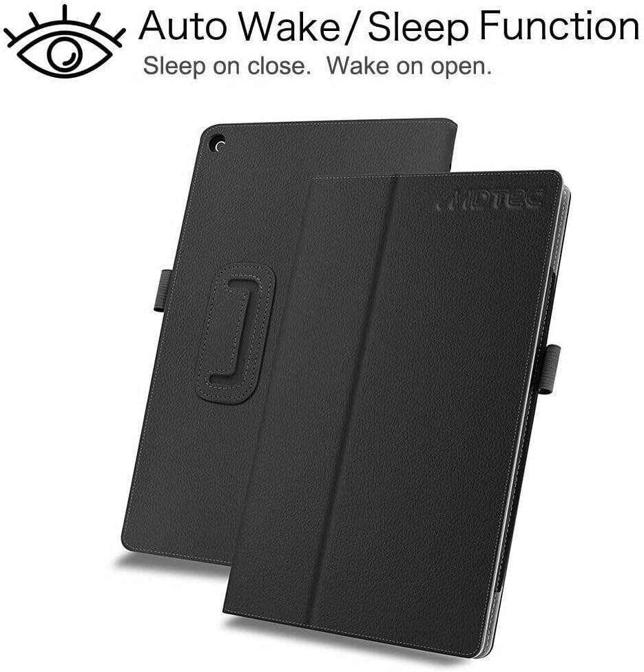 2022 10.5” Inch 32 GB Wi-Fi Android 11 Touchscreen International Tablet Bundle – MDTec Hard Back Tri-Fold Stand Cover Case and 64GB microSD Card [Gray]