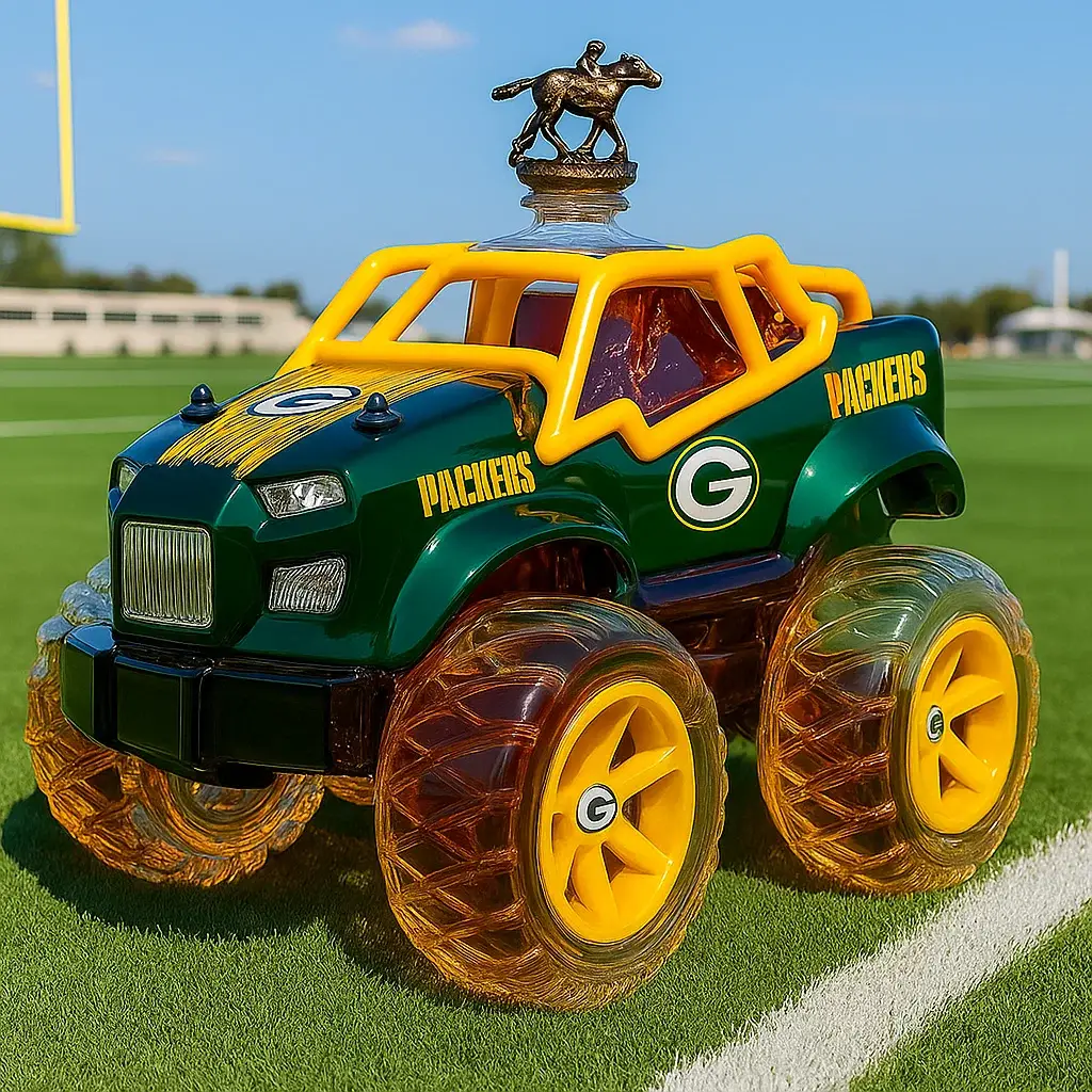 Green Bay Packers Monster Truck Whisky Bottle