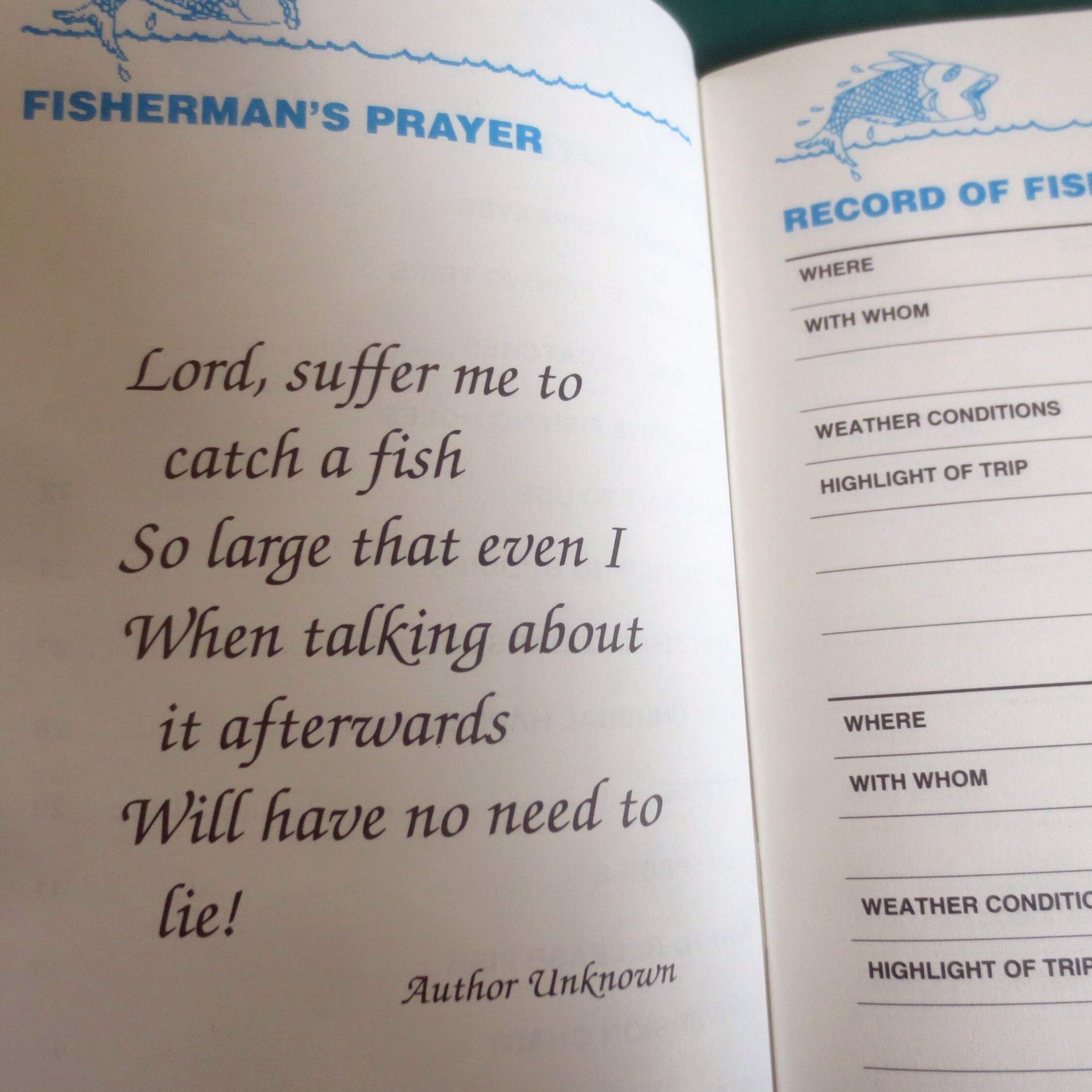 Vintage Humorous Fisherman's Log🎣