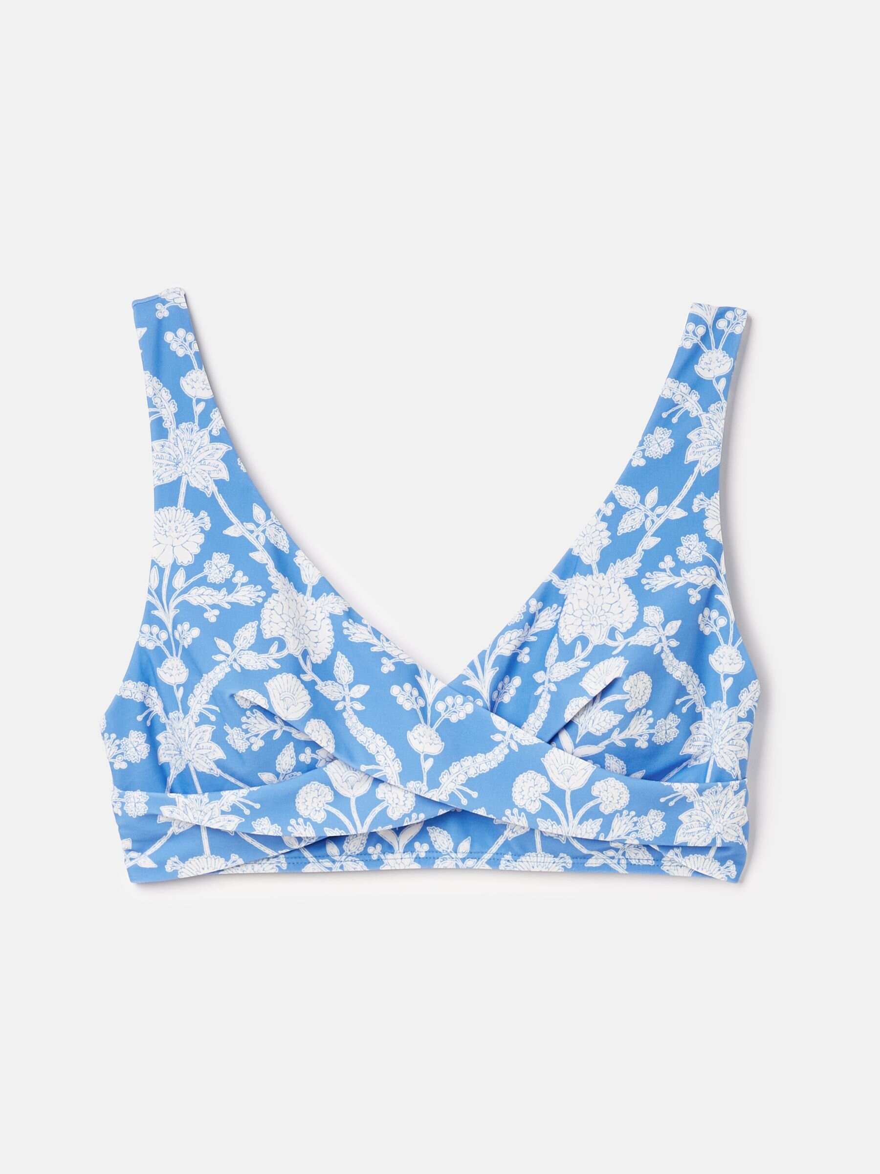 Posy Blue/White Wrap Bikini Top