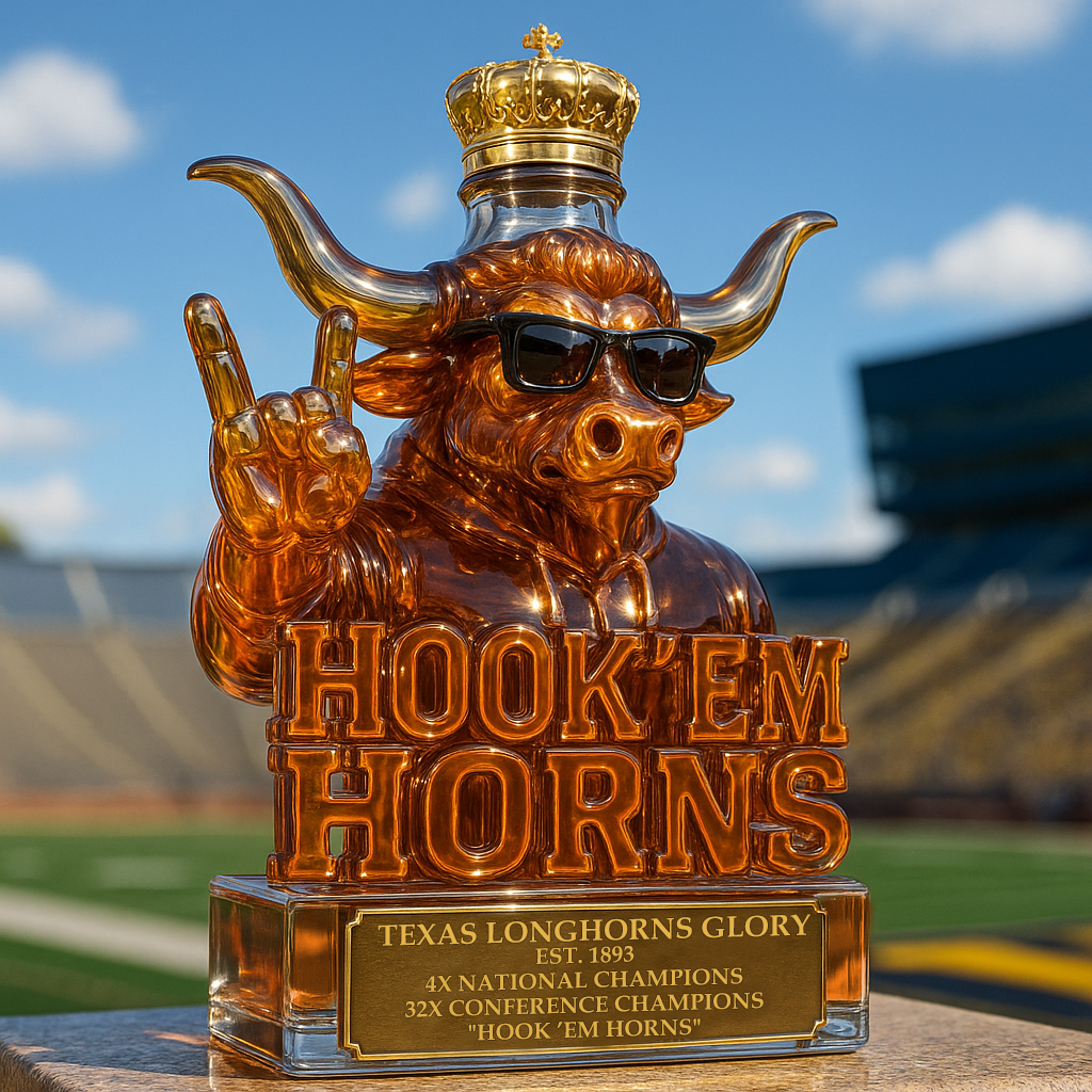 Texas Longhorns Glory Whiskey Bottle
