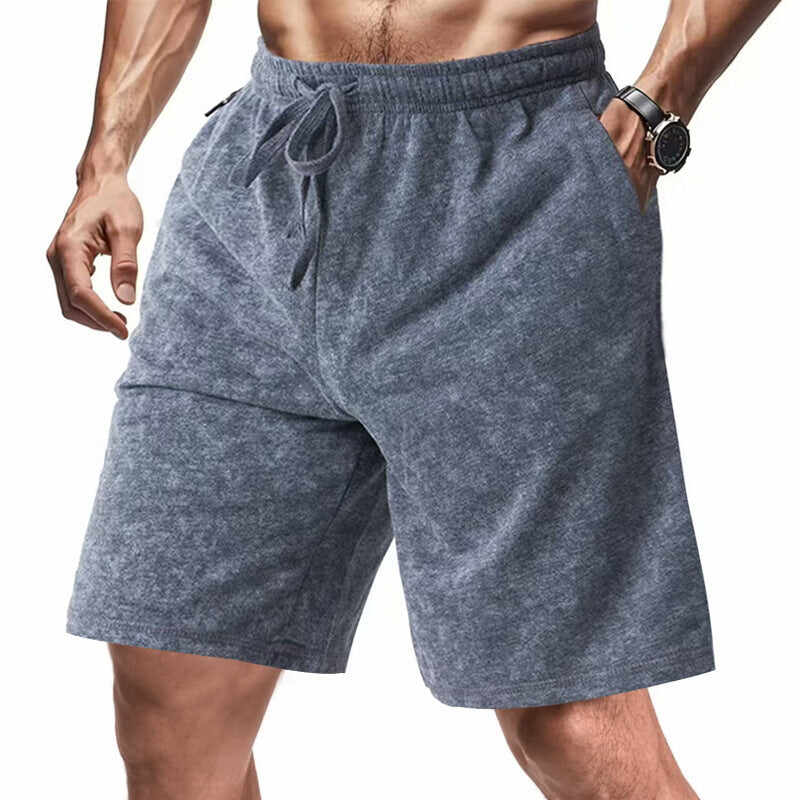 Men's Loose And Simple Tie-dyed Terry Casual Shorts