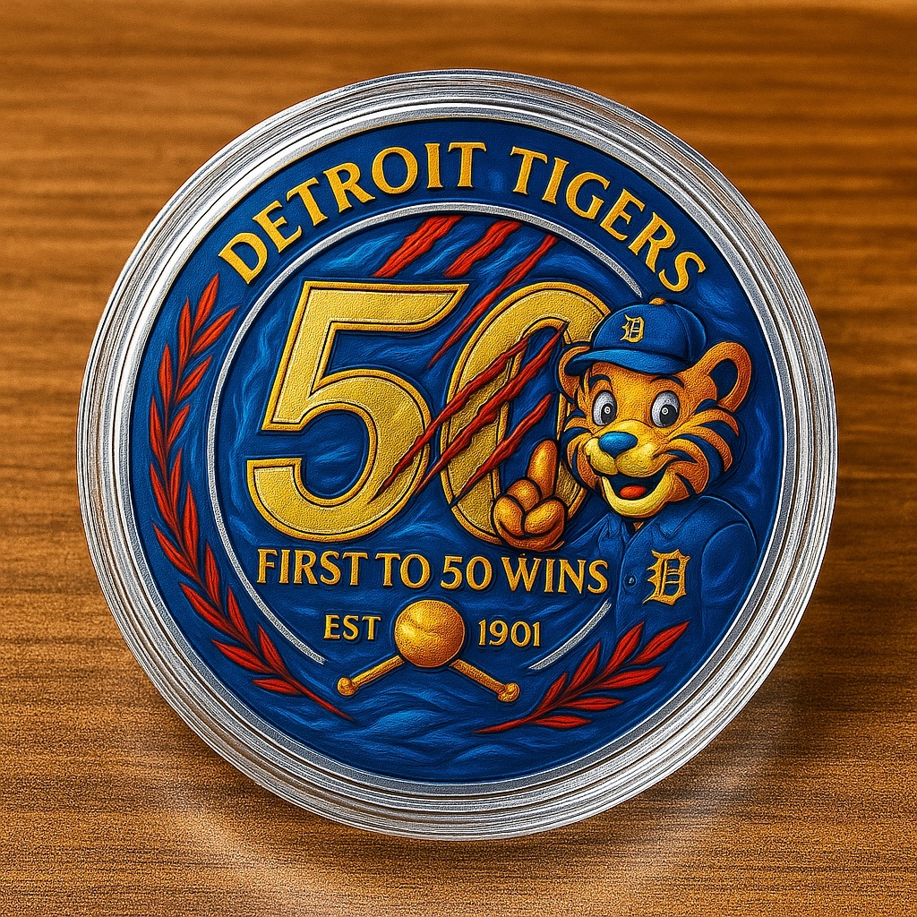 Detroit Tigers First to 50 Wins Coin