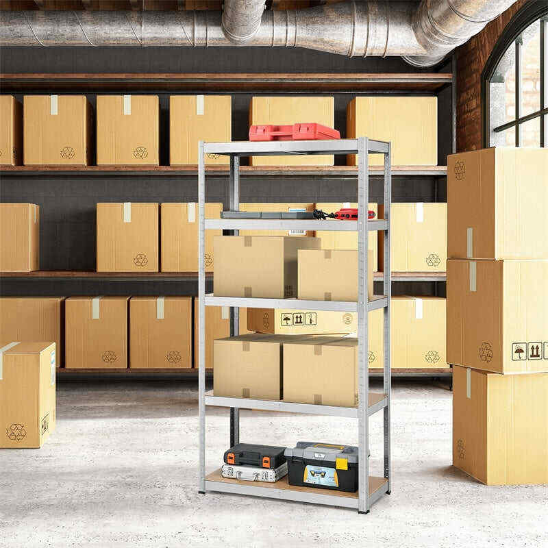 72 Inch 5-Shelf Steel Garage Storage Rack Display Stand with Adjustable Shelves