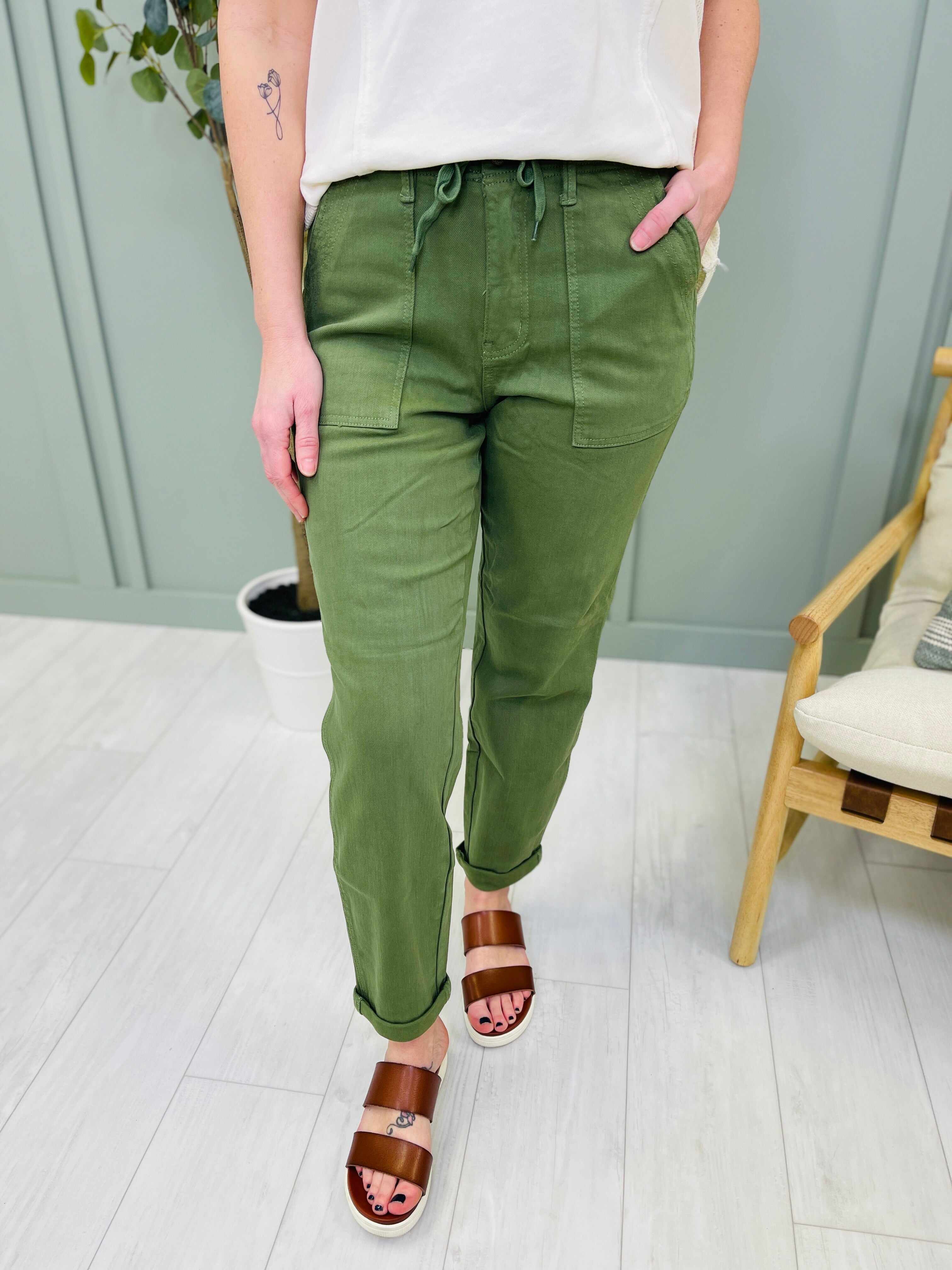 REG/CURVY Olive You Denim Jogger