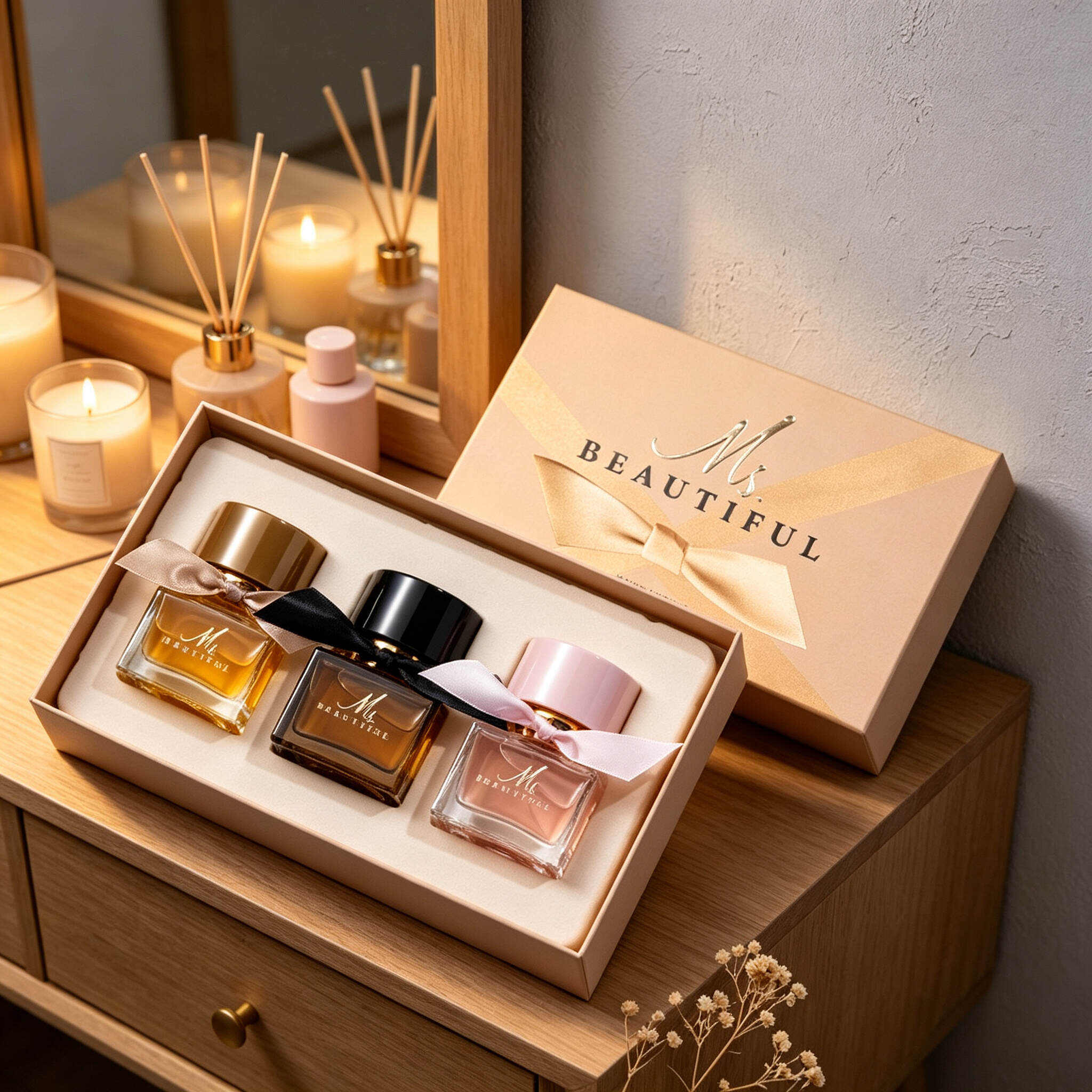 Ms.BEAUTIFUL 3-In-1 Women Mini Perfume Gift Set30ML*3