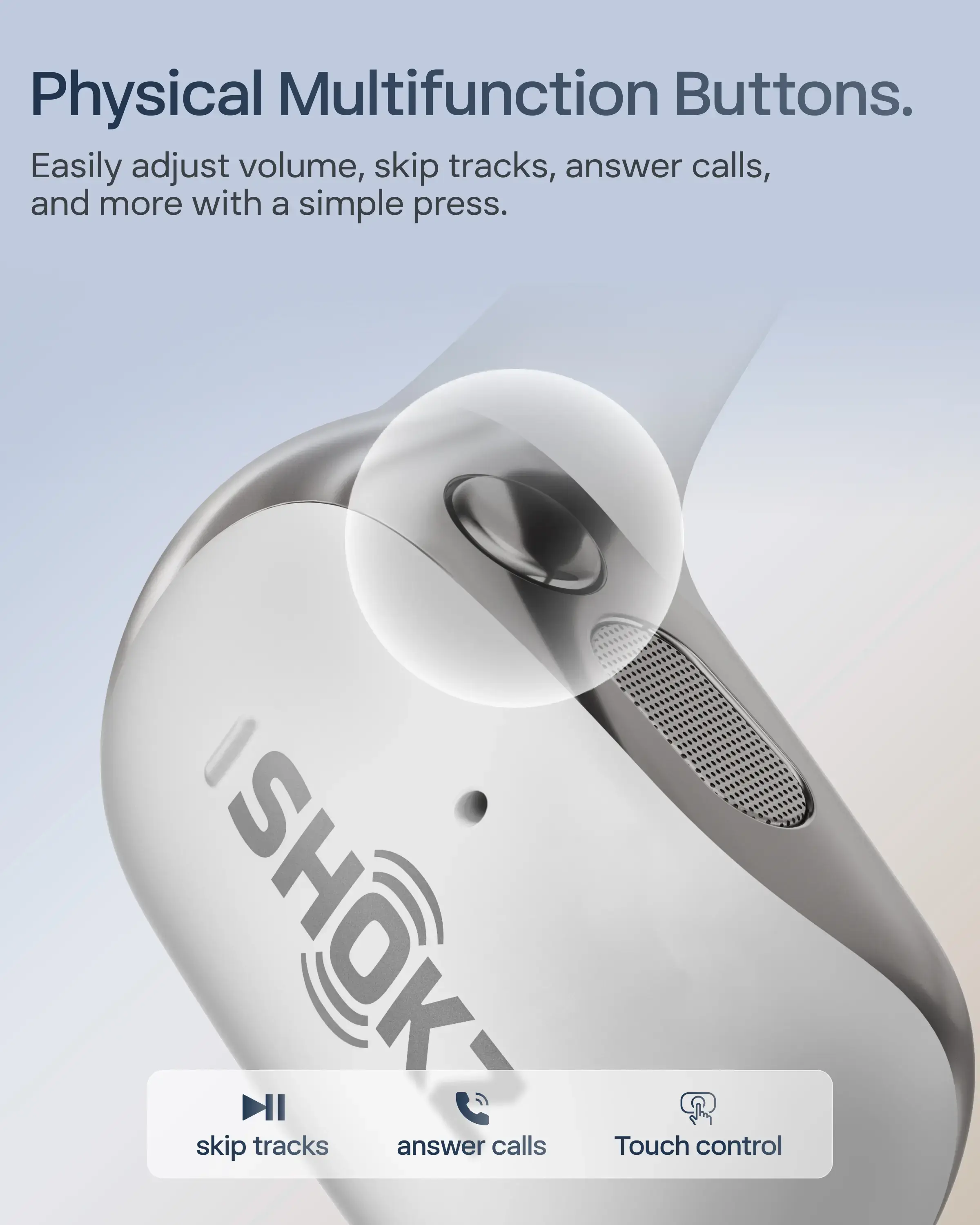 New OpenFit 2+ Open-Ear Headphones, Dolby Audio Enabled, Comfortable Earbuds with Soft Ear Hooks, 48H Playtime, IP55 Water-Resistant, USB-C Fast Charging, Wireless Charging