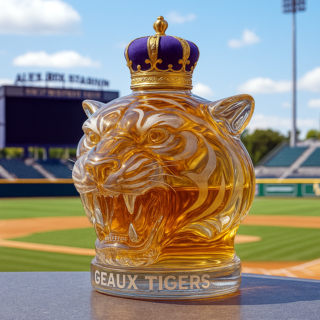 LSU Tiger Whiskey Bottle