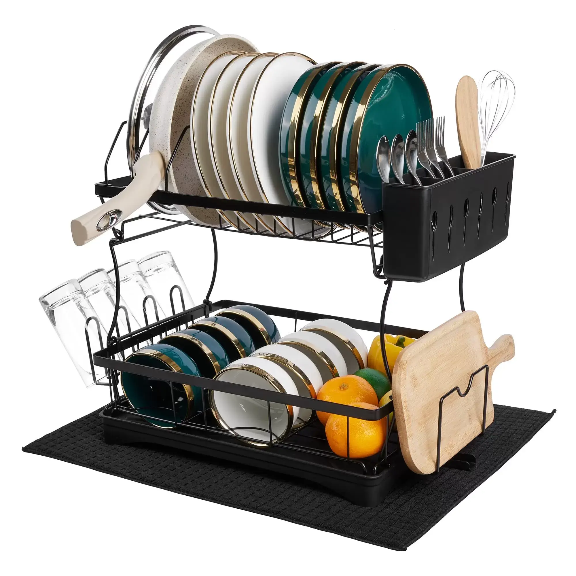 Dish Drying Rack with Drainer